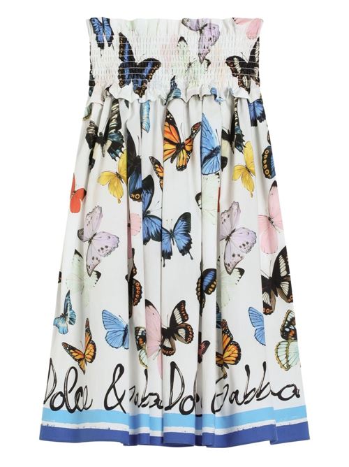 Gonna bambina con farfalle Dolce & Gabbana Kids | L55I46FI5KSHB5KB